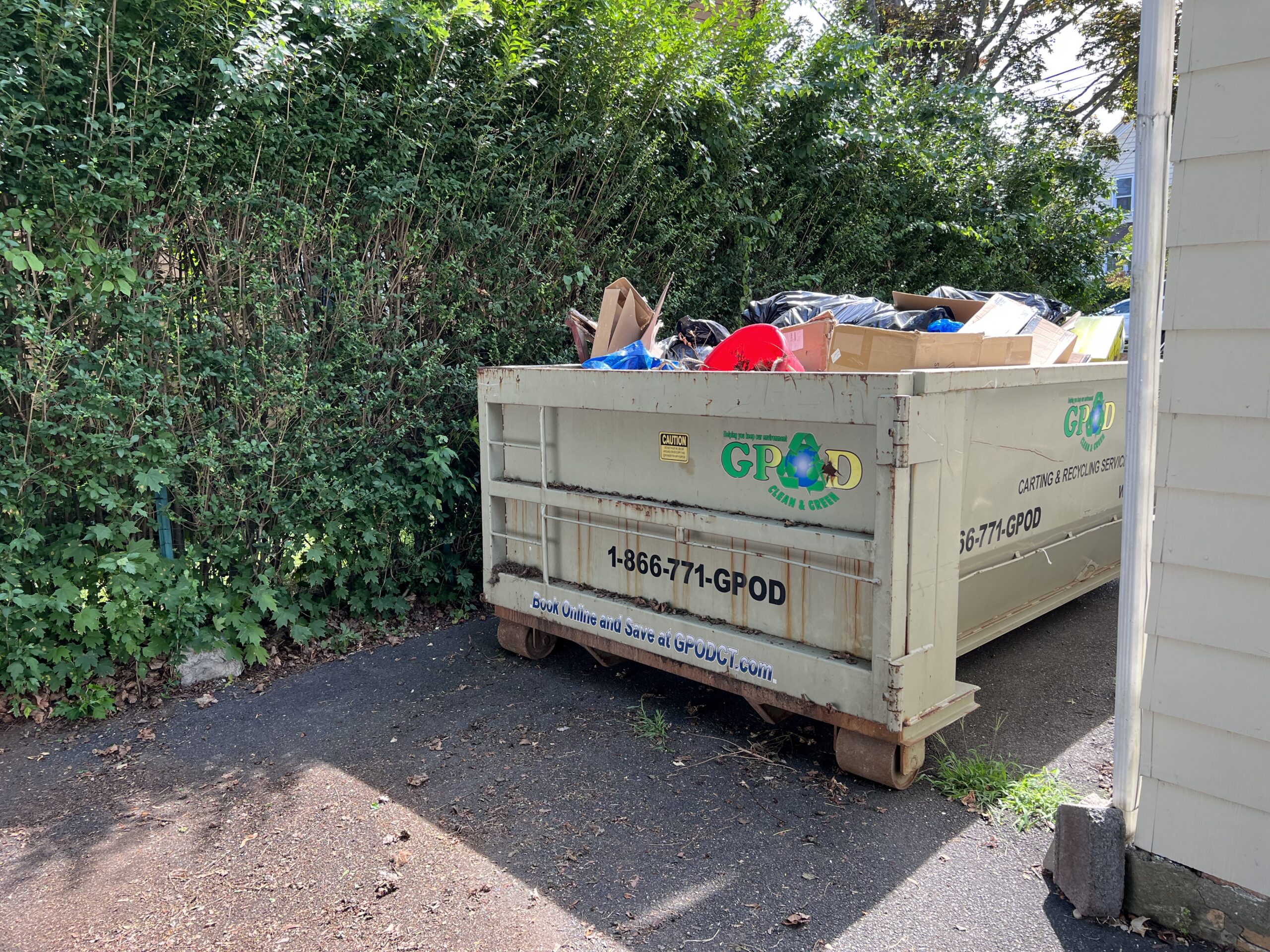 GPOD dumpster on site